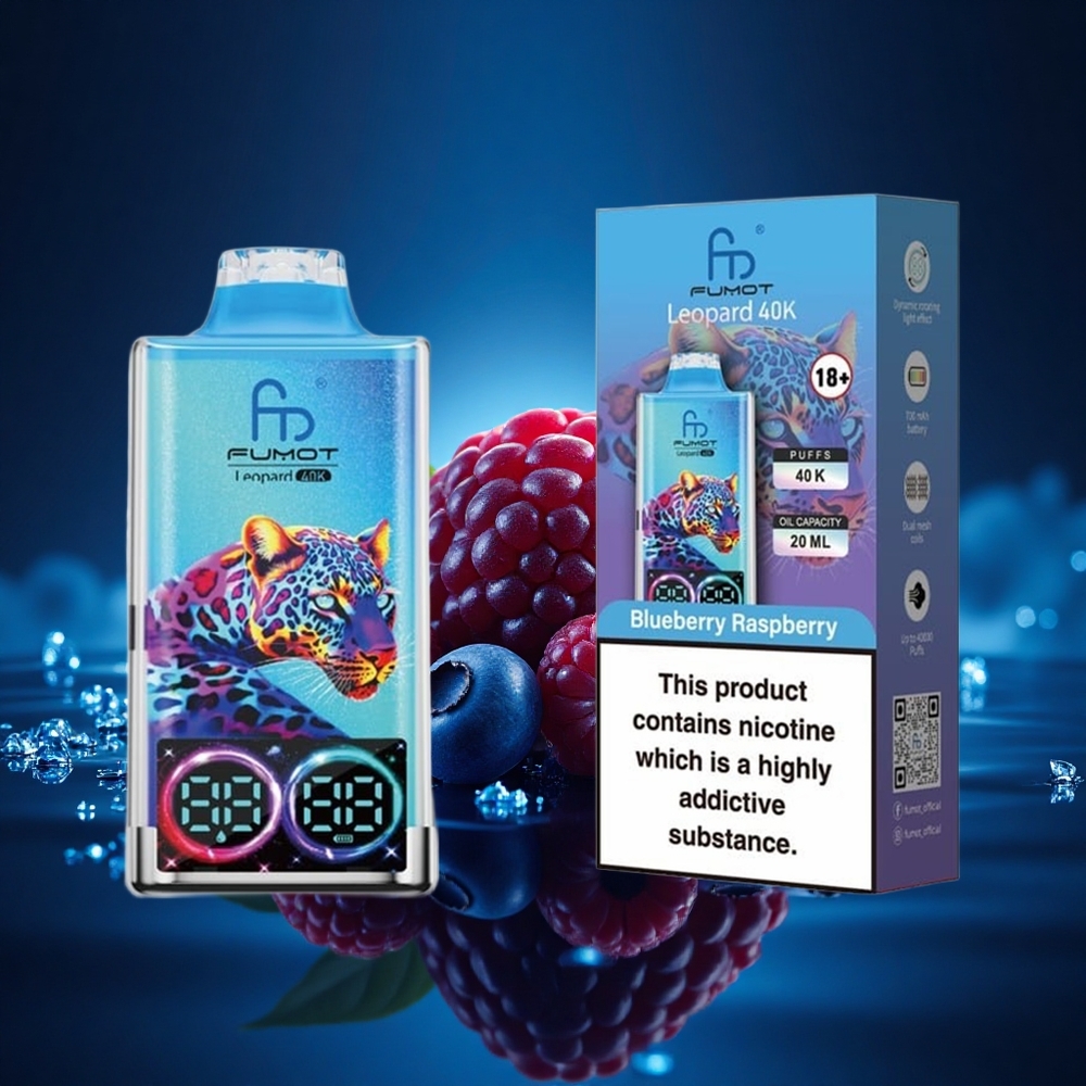Fumot Leopard 40K Puffs Arándano Frambuesa 5% Dual Mesh 700mAh