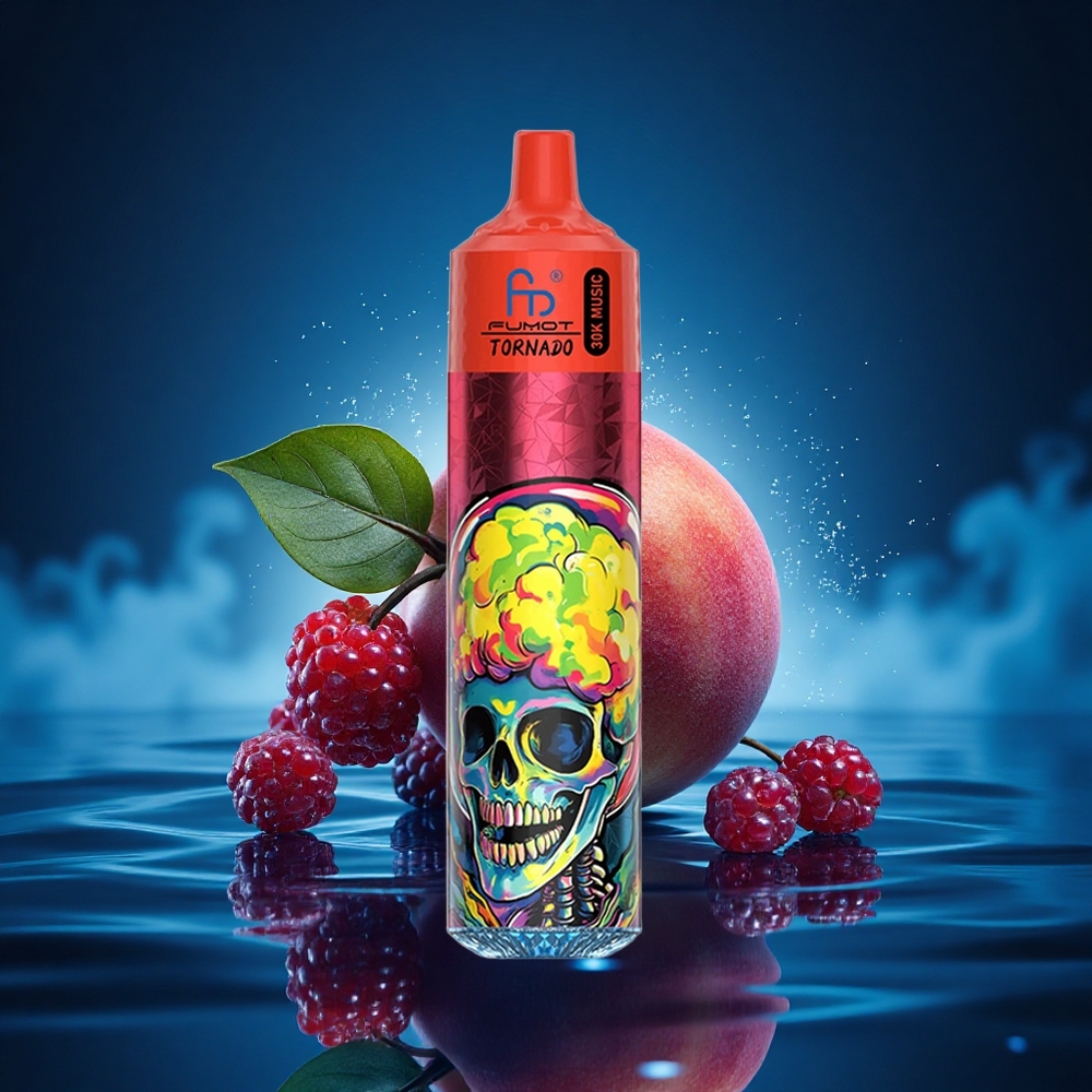 Fumot Randm Tornado 30000 Puffs Durazno Bayas LED 30mL 5%