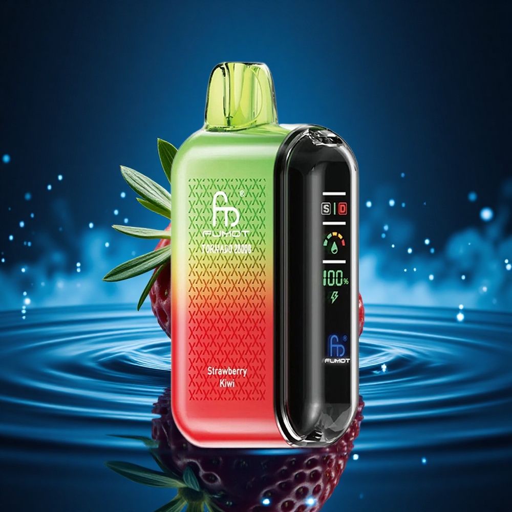 Fumot Tornado 20000 Puffs Fresa Kiwi Doble Malla Pantalla Inteligente