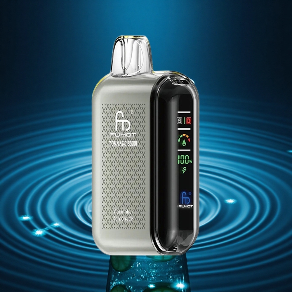 Fumot Tornado 20000 Puffs Limón Pepino Dual Malla Pantalla Inteligente