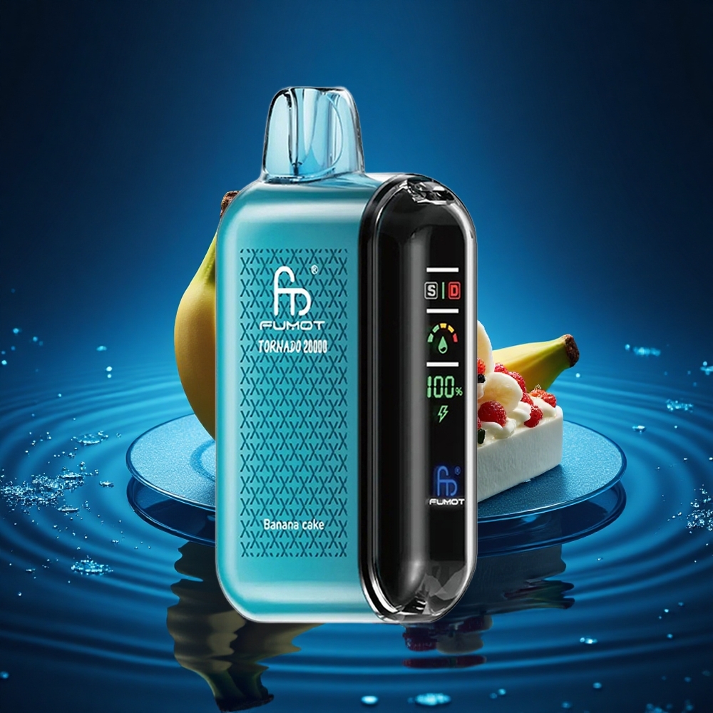 Fumot Tornado 20000 Puffs Pastel de Plátano con Doble Malla y Pantalla Inteligente