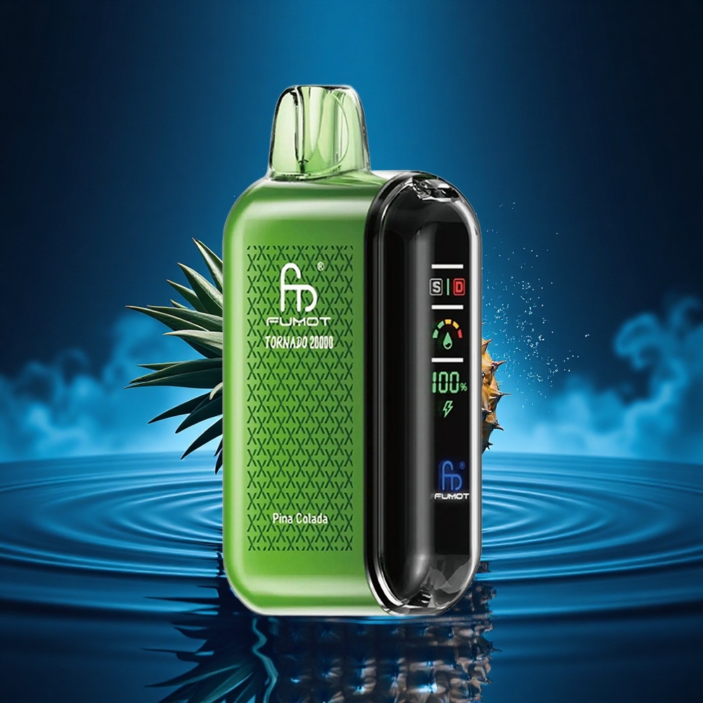 Fumot Tornado 20000 Puffs Piña Colada Dual Malla 20ml Pantalla Inteligente