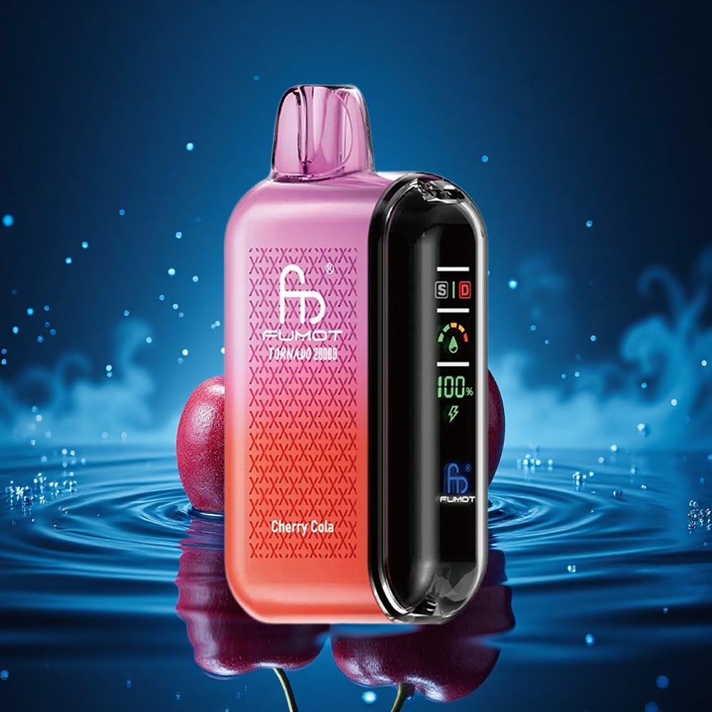Fumot Tornado 20000 Puffs Refresco Cereza Dual Motor y Pantalla Inteligente