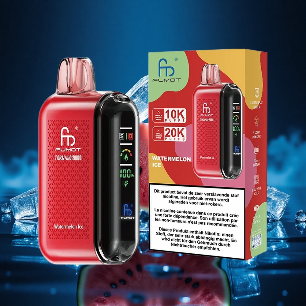 Fumot Tornado 20000 Puffs Sandía Helada Dual Malla 20ml