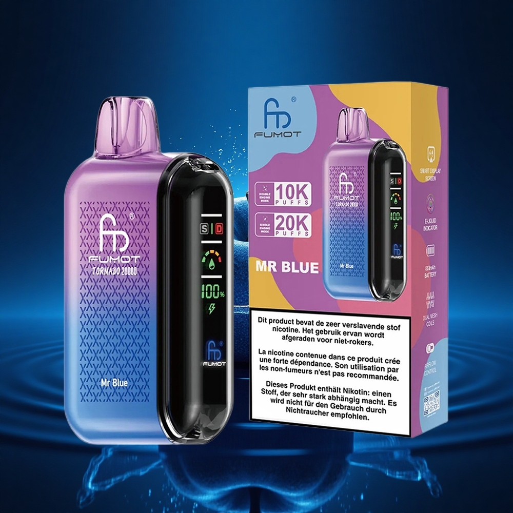 Fumot Tornado 20000 Puffs Señor Azul Dual Malla 20ml