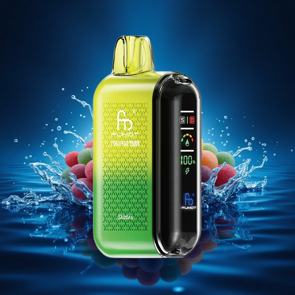 Fumot Tornado 20000 Puffs Skittles Doble Malla con Pantalla Inteligente
