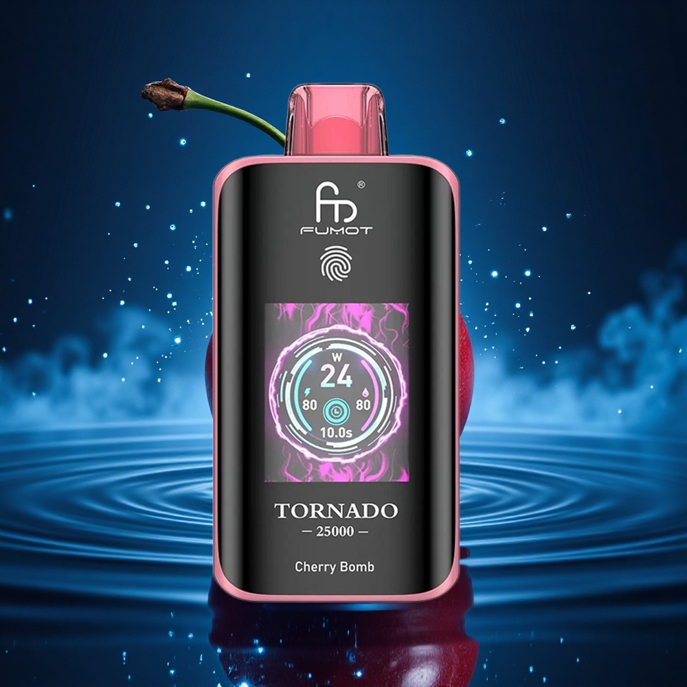 Fumot Tornado 25000 Puffs Bomba Cereza HD 700mAh Tipo-C