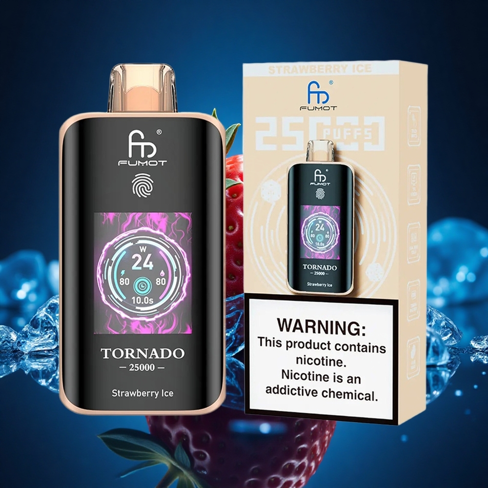 Fumot Tornado 25000 Puffs Fresa Helada HD 700mAh Tipo-C