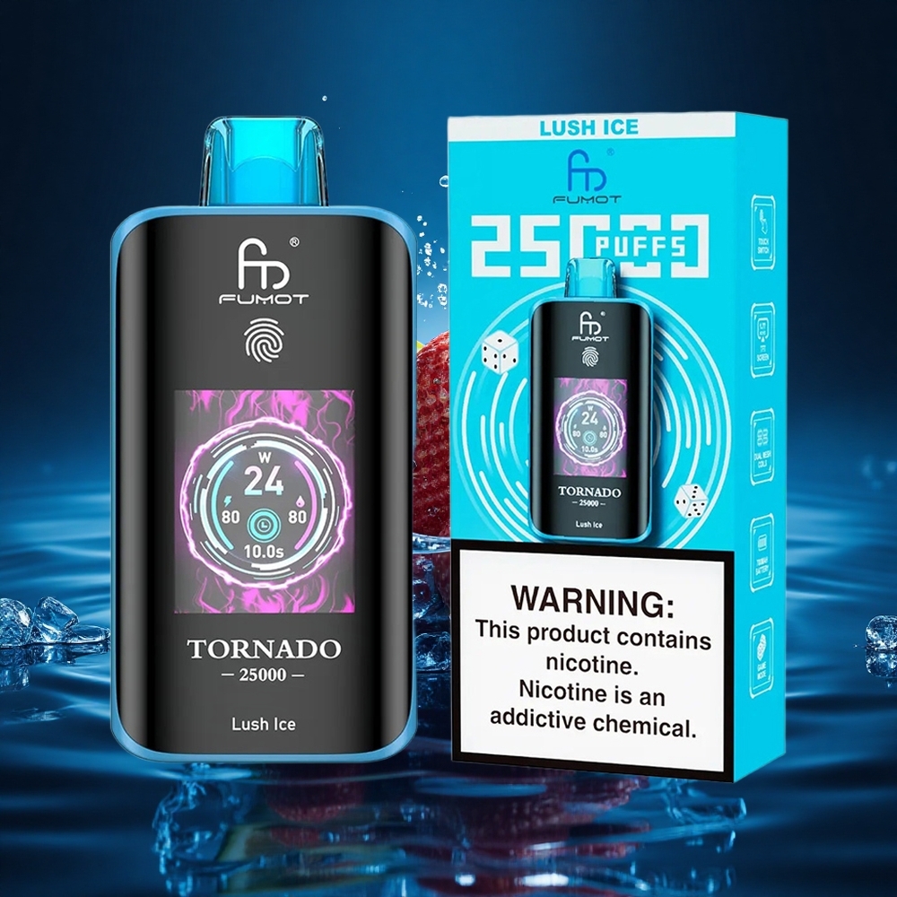 Fumot Tornado 25000 Puffs Hielo Lujoso HD 700mAh Tipo-C