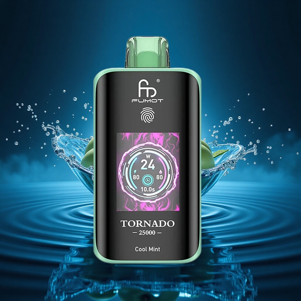 Fumot Tornado 25000 Puffs Menta Fresca HD Pantalla 700mAh Tipo-C