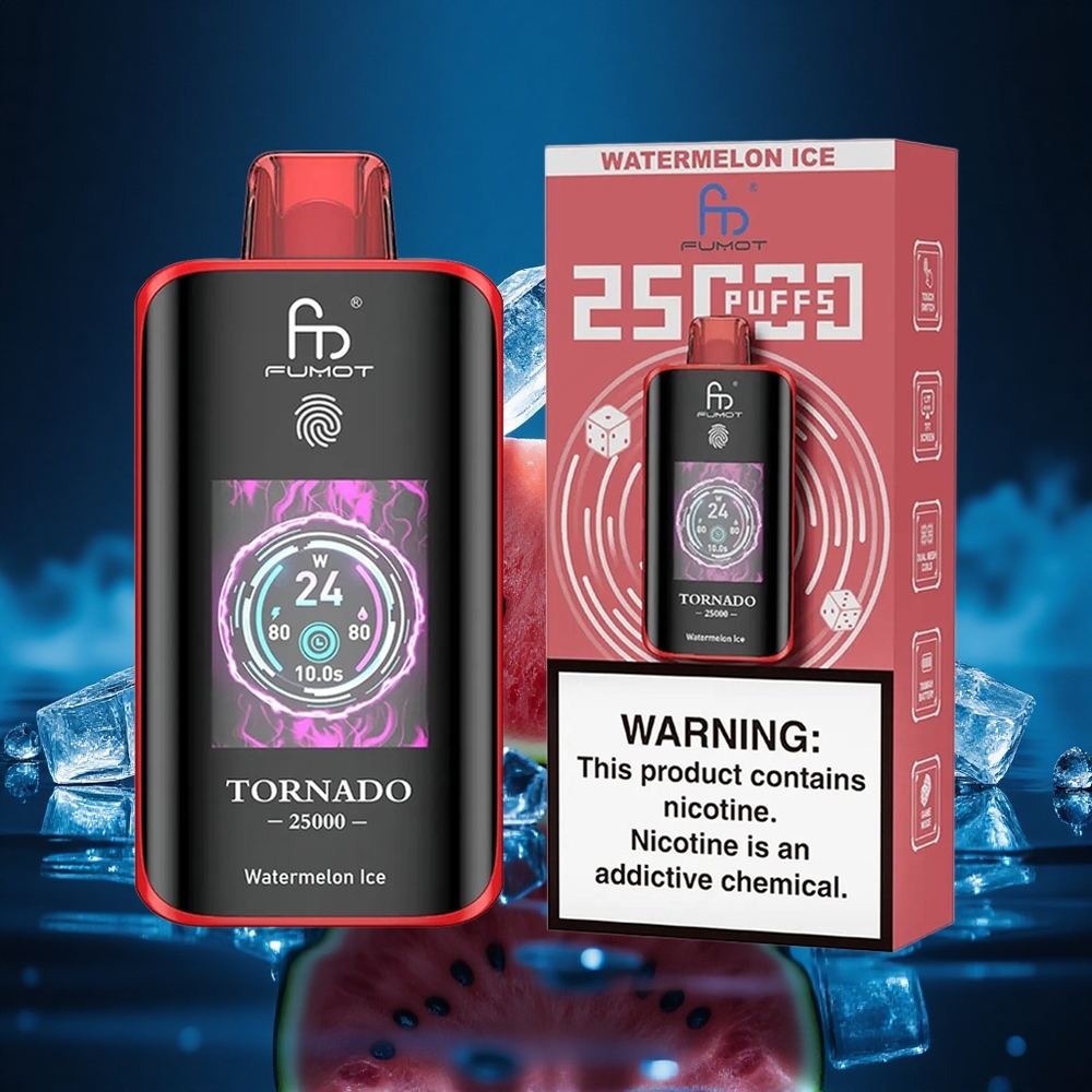 Fumot Tornado 25000 Puffs Sandía Hielo HD 700mAh Tipo-C