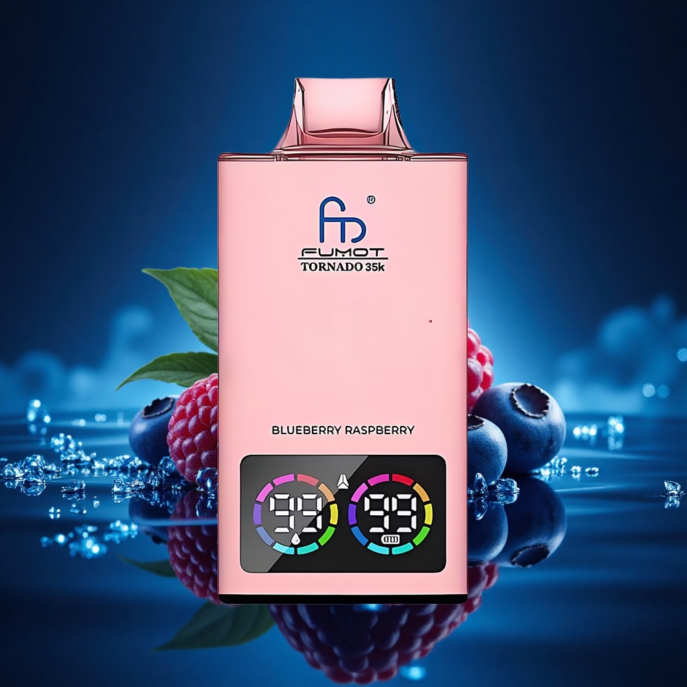 Fumot Tornado 35000 Puffs Arándano Frambuesa Dual Mesh RGB