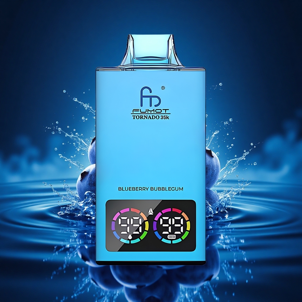 Fumot Tornado 35000 Puffs Chicle de Arándano con Doble Malla y Luz RGB
