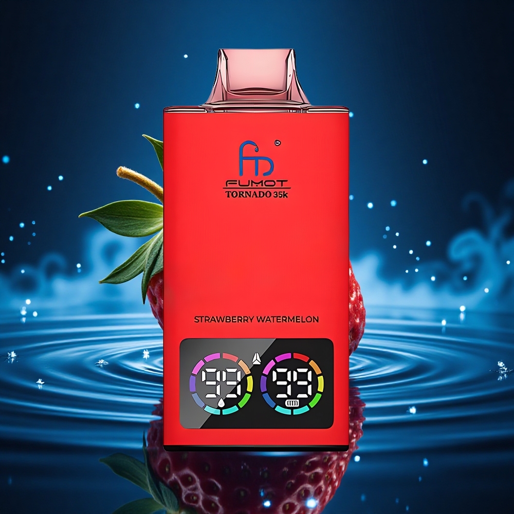 Fumot Tornado 35000 Puffs Fresa Sandía Dual Coil Luz RGB