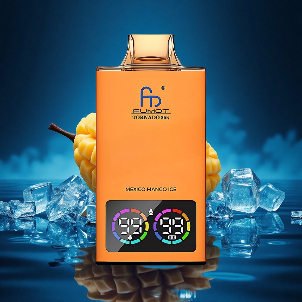 Fumot Tornado 35000 Puffs Helado de Mango México con Bobina Dual y Luces RGB Variables