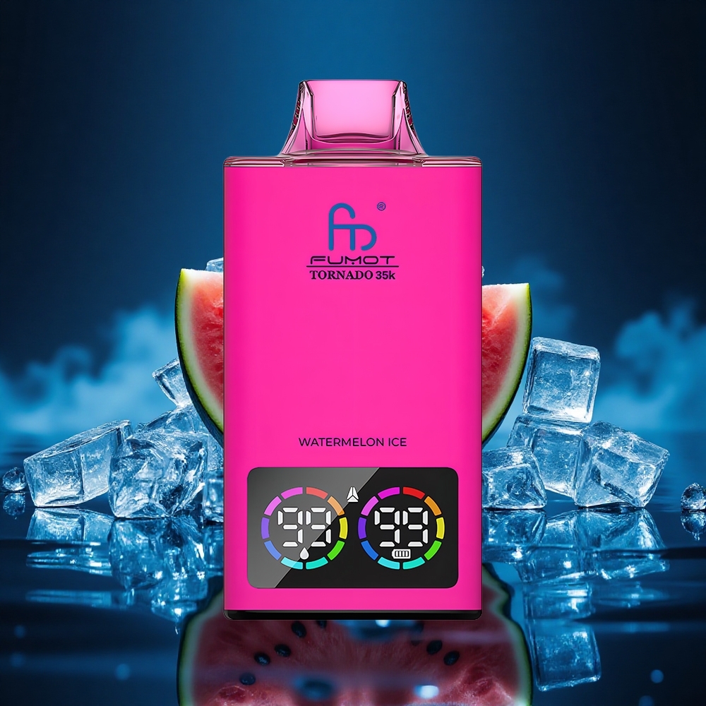 Fumot Tornado 35000 Puffs Sandía Hielo con Doble Malla y Luz RGB Variable