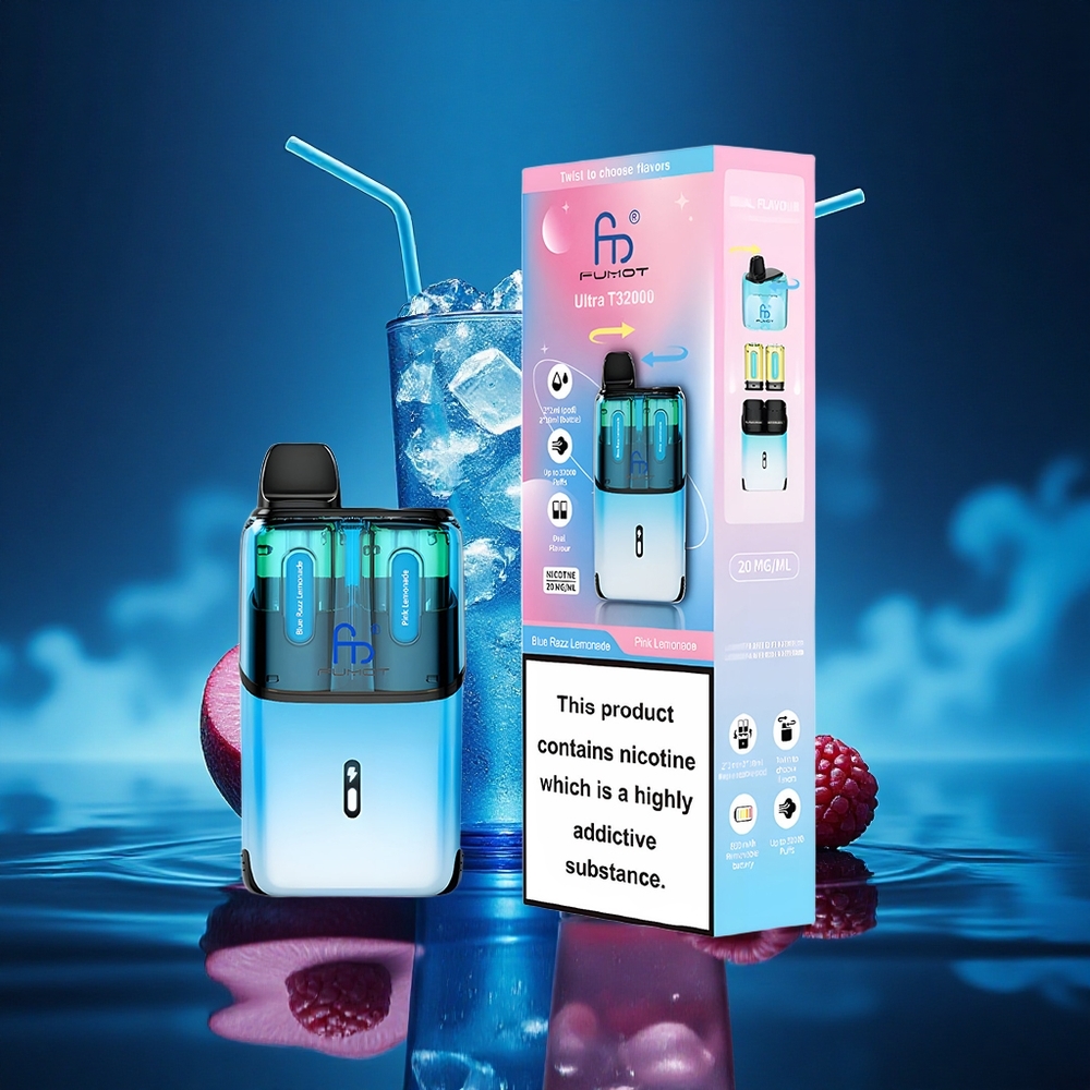 Fumot Ultra T32000 Puffs Azul Frambuesa Limonada - Rosa Limonada con 800mAh y 24ml