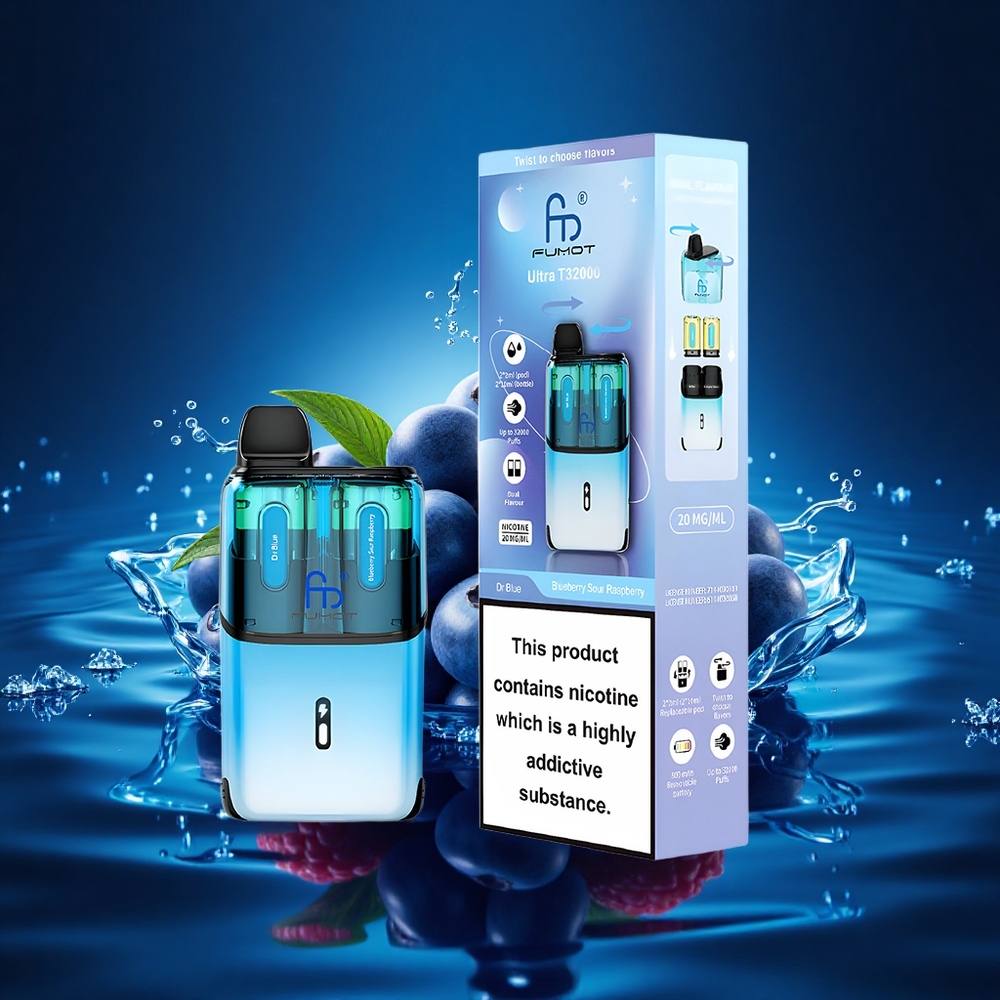 Fumot Ultra T32000 Puffs Dr Blue - Arándano Frambuesa Ácida con 24ml y 20mg