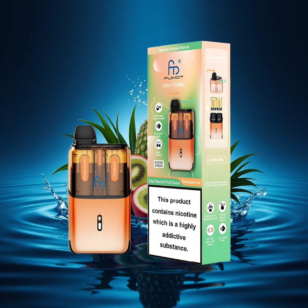 Fumot Ultra T32000 Puffs Kiwi Maracuyá Guayaba - Piña Hielo con 24ml y Carga Rápida Tipo-C