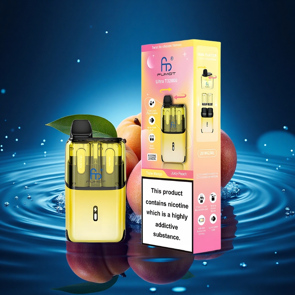 Fumot Ultra T32000 Puffs Triple Mango - Melocotón Jugoso con 24ml y Carga Rápida