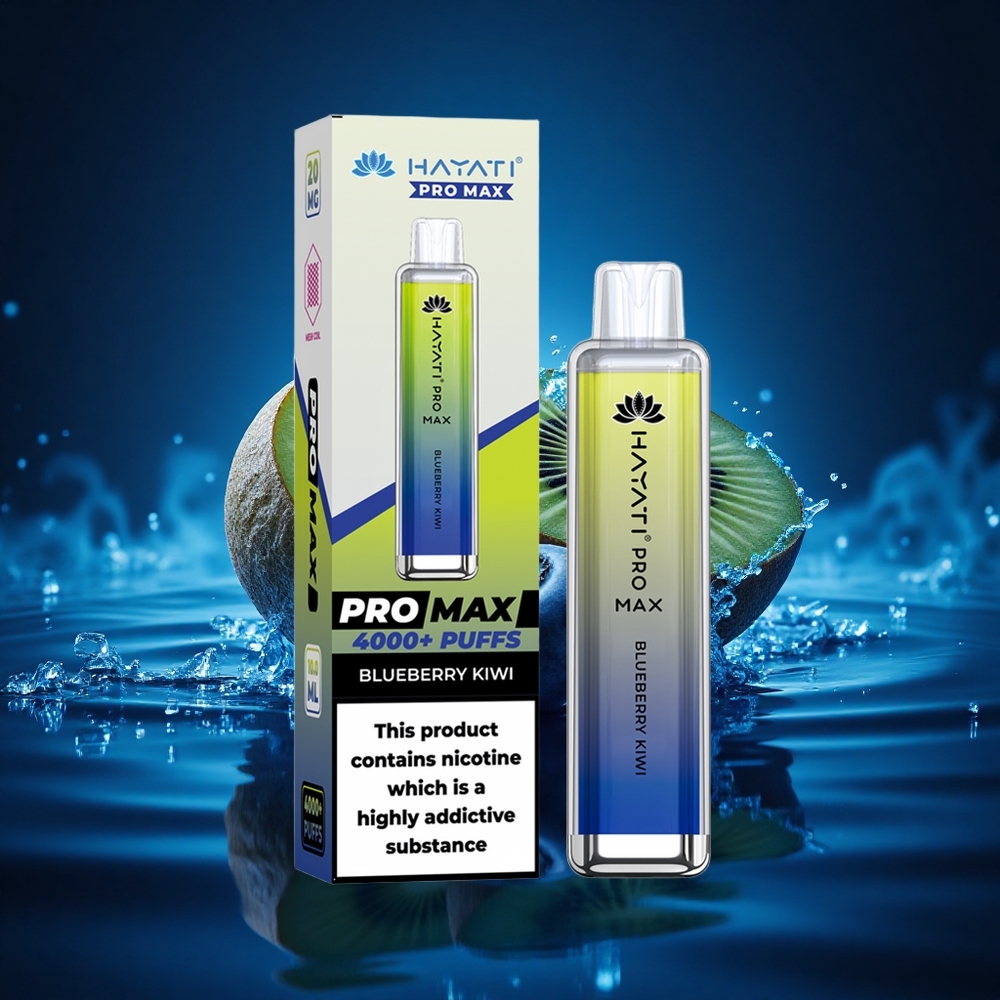 Hayati Pro Max 4000 Puffs Arándano Kiwi Dual Mesh Recargable