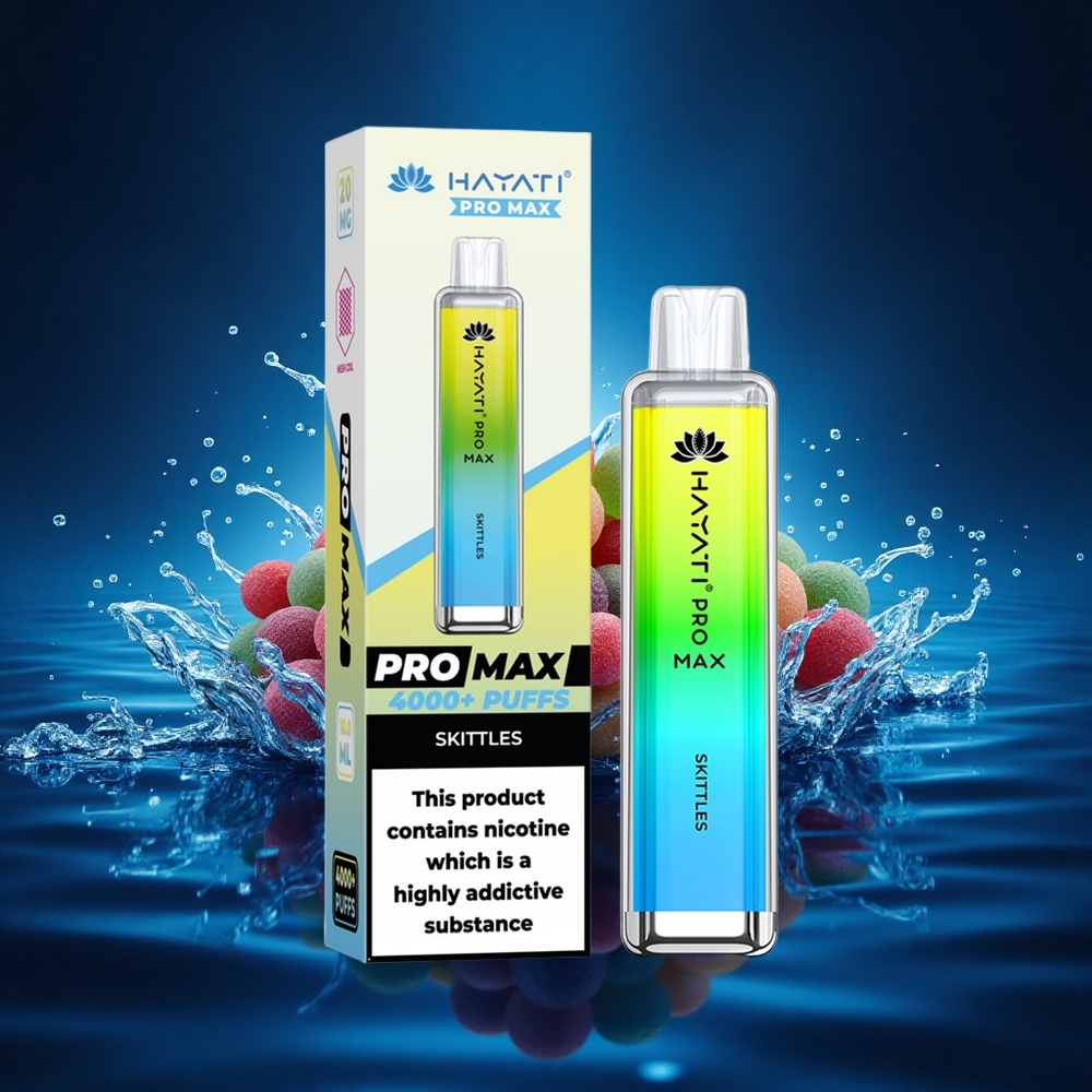 Hayati Pro Max 4000 Puffs Arcoíris Pro Dual Ohm Cristal Recargable