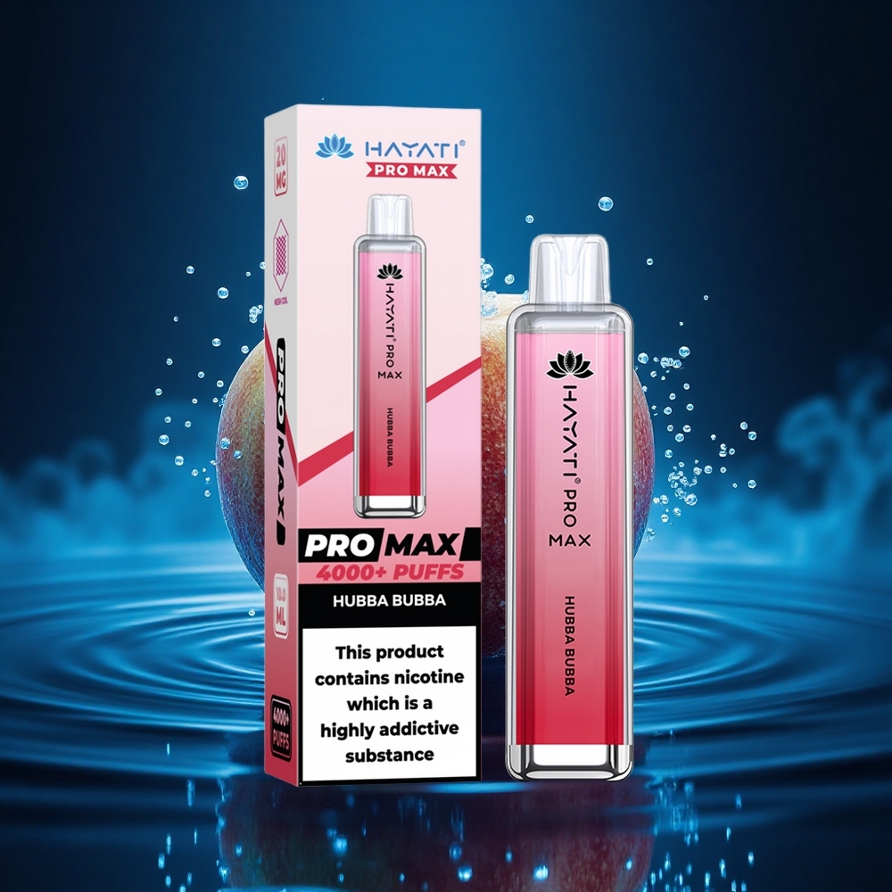 Hayati Pro Max 4000 Puffs Burbuja Dual Ohm Cristal Recargable