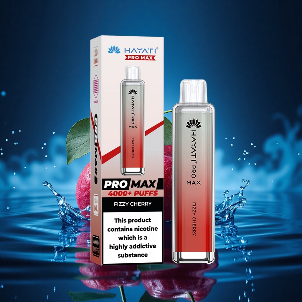 Hayati Pro Max 4000 Puffs Cereza Efervescente Pro Dual 2ml Recargable