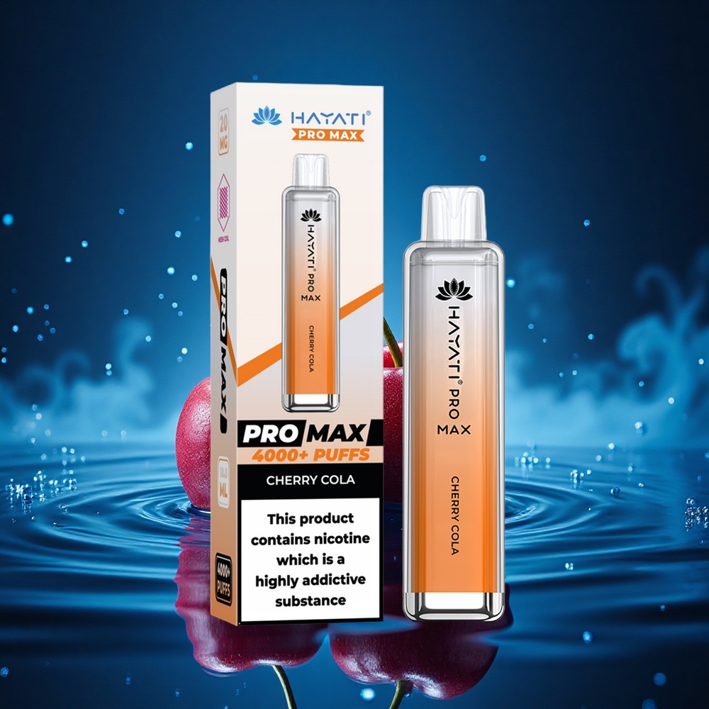 Hayati Pro Max 4000 Puffs Cola Cereza Pro Dual Coil Recargable