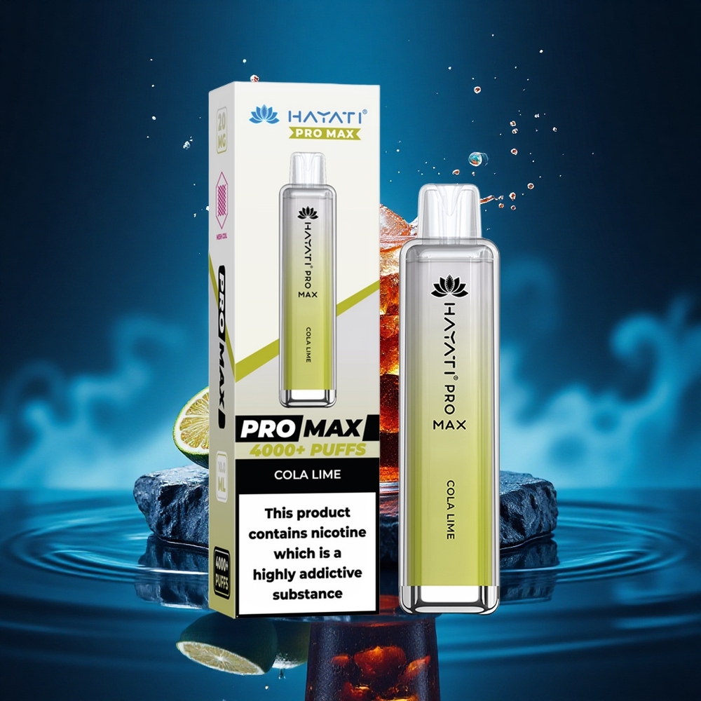 Hayati Pro Max 4000 Puffs Cola Lima Dual Mesh 5% Rechargeable