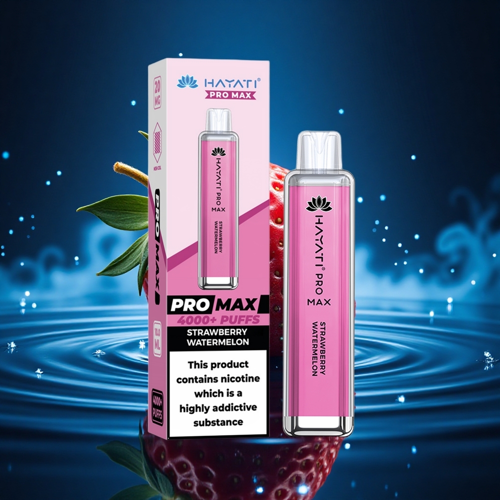 Hayati Pro Max 4000 Puffs Fresa Sandía Dual Mesh Recargable