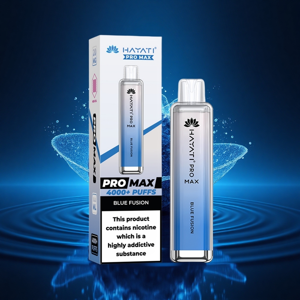 Hayati Pro Max 4000 Puffs Fusión Azul Cristal Recargable