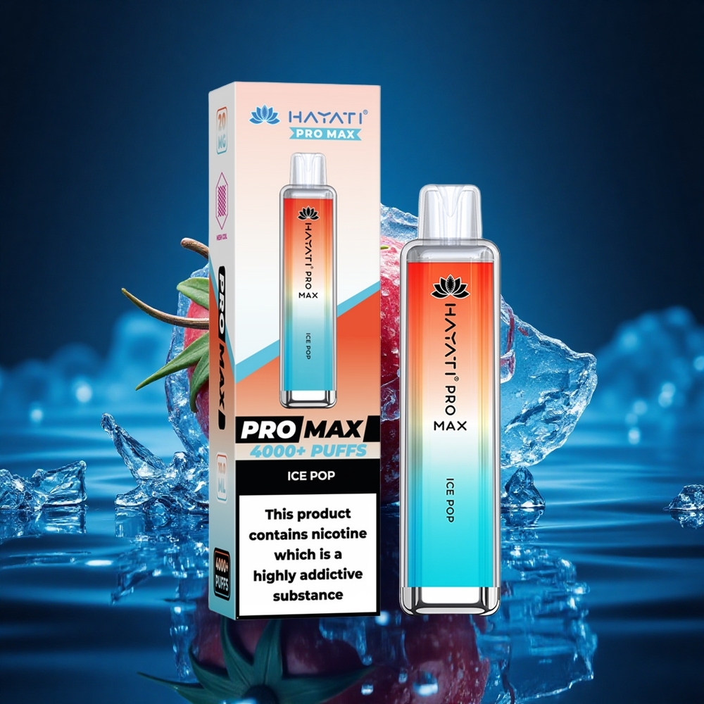 Hayati Pro Max 4000 Puffs Helado Pro Doble Bobina 5% Recargable