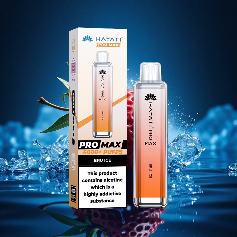 Hayati Pro Max 4000 Puffs Hielo Cristal Dual Ohm Recargable