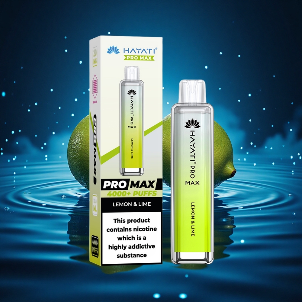 Hayati Pro Max 4000 Puffs Limón & Lima Pro Doble Bobina Recargable