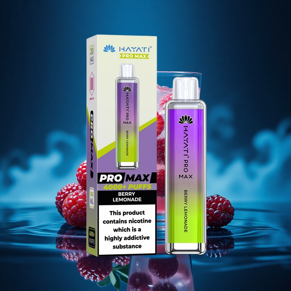 Hayati Pro Max 4000 Puffs Limónada de Bayas Pro Dual Mesh Recargable