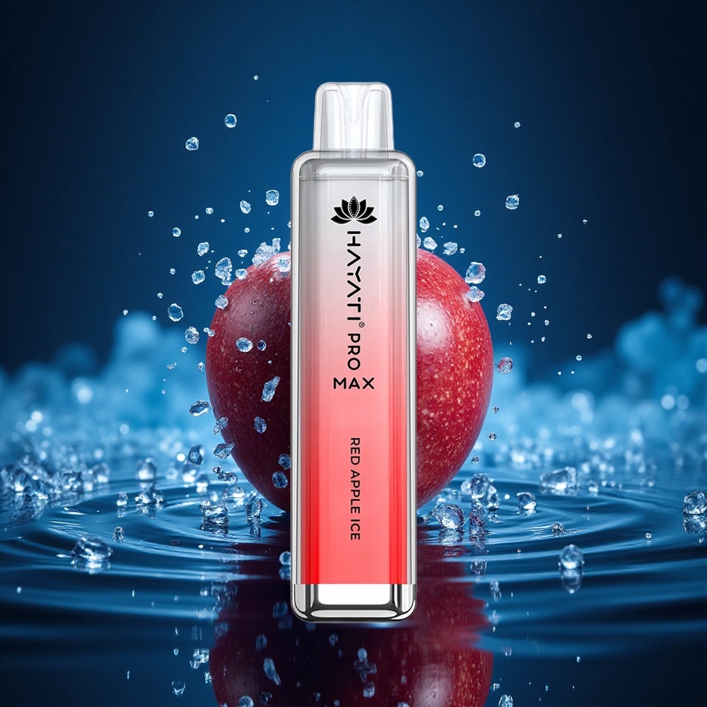 Hayati Pro Max 4000 Puffs Manzana Roja Hielo Pro Dual Coil Recargable