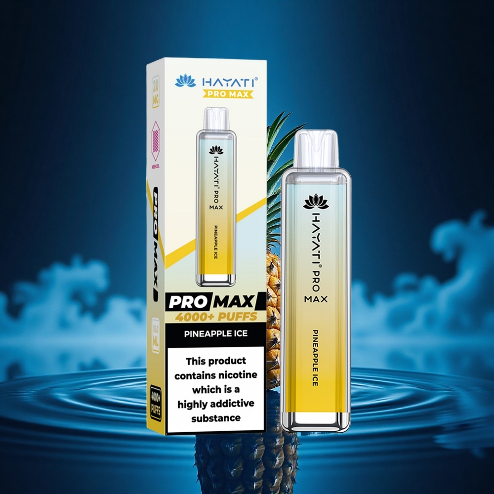 Hayati Pro Max 4000 Puffs Piña Hielo Dual Mesh 2ml Recargable