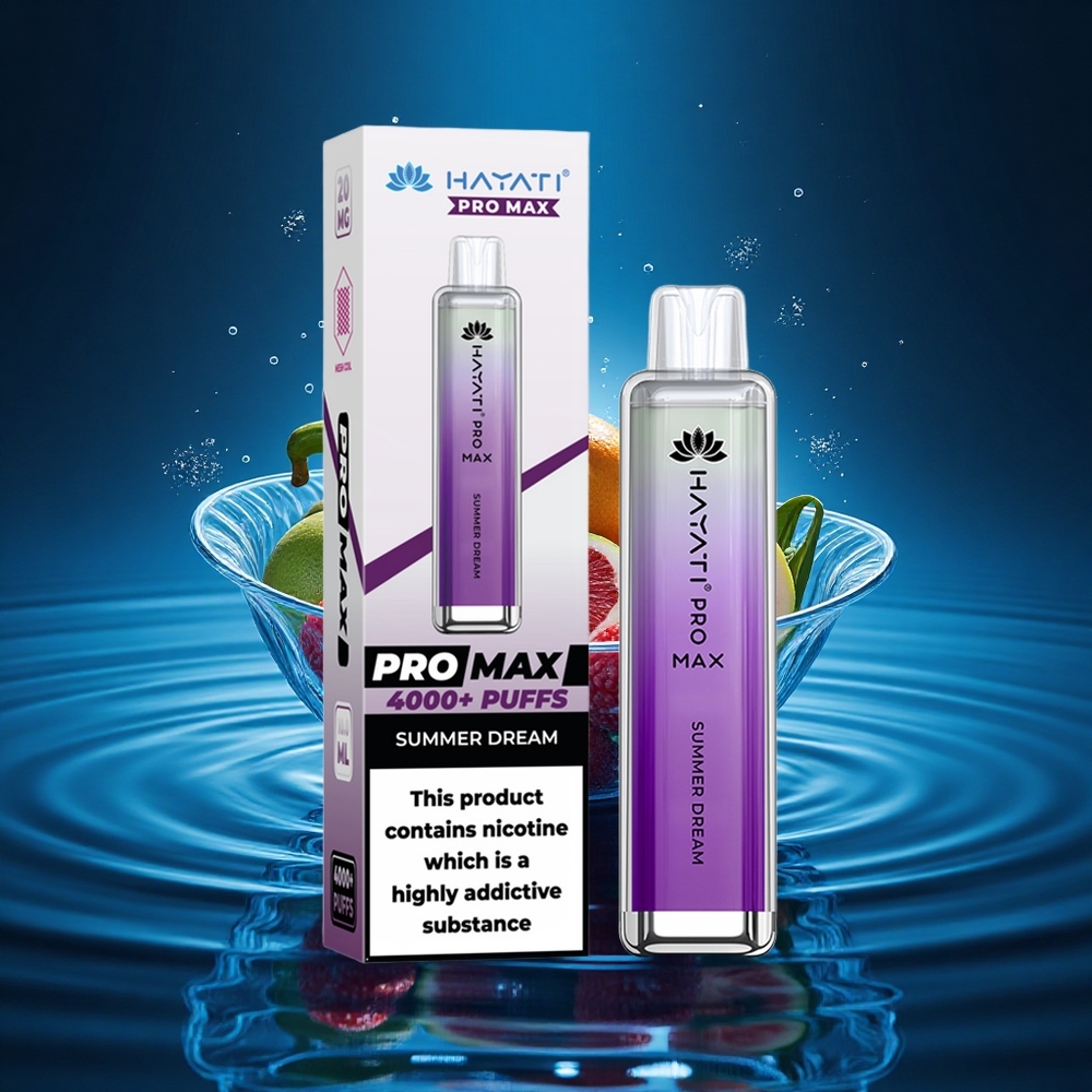 Hayati Pro Max 4000 Puffs Sueño de Verano Cristal Recargable 5%