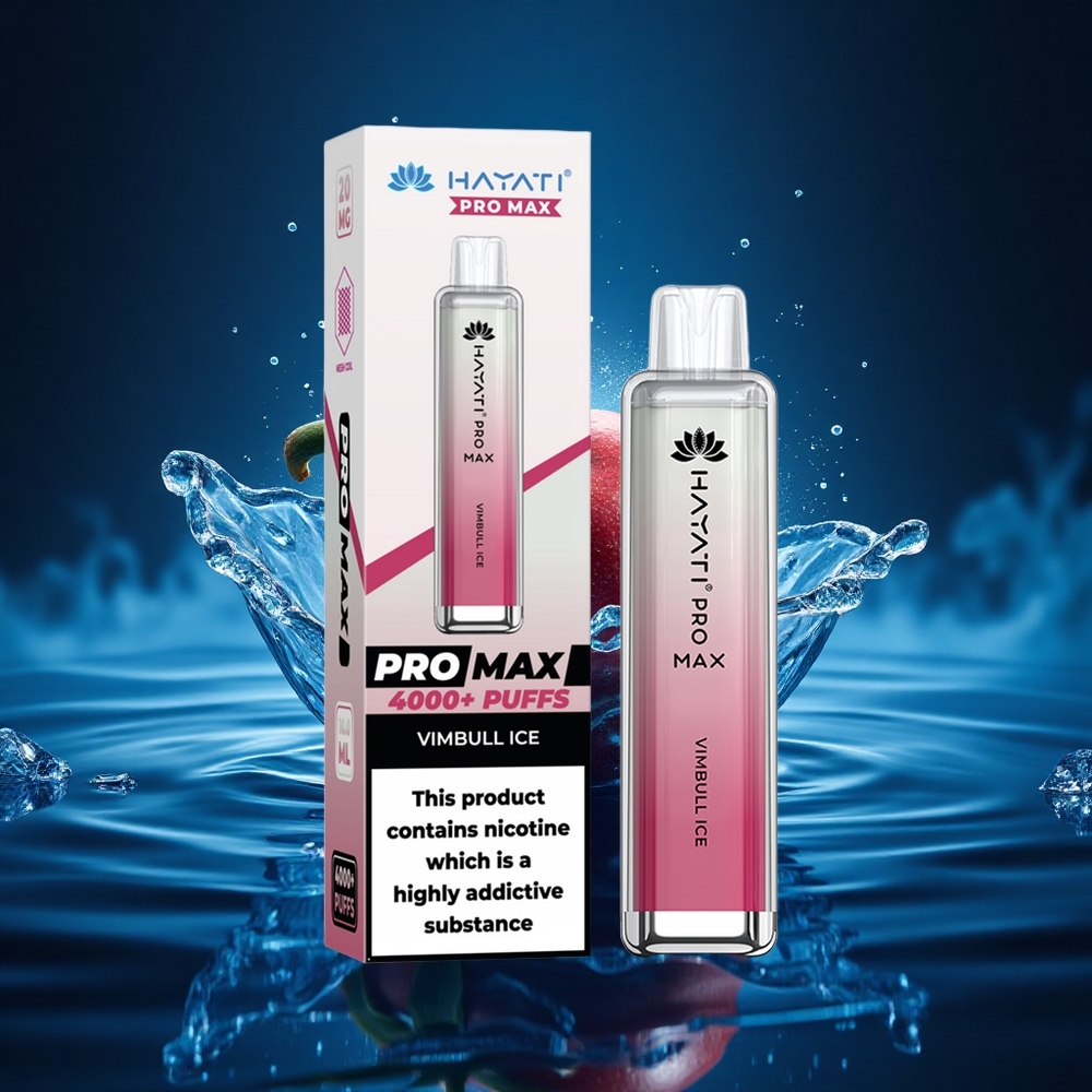 Hayati Pro Max 4000 Puffs Vimbull Hielo Pro Doble Bobina Recargable