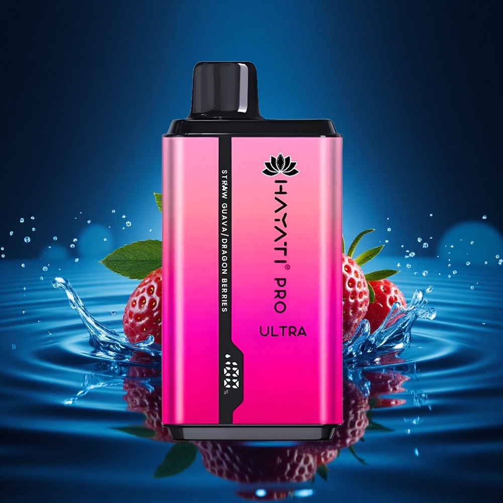 Hayati Pro Ultra 15000 Puffs Fresa Guayaba Dragón Bayas 850mAh 24ml