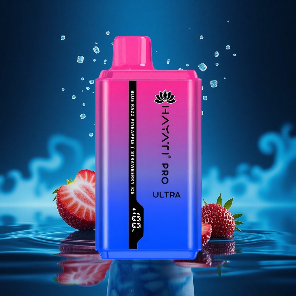 Hayati Pro Ultra 15000 Puffs Helado de Piña y Fresa Azul con 850mAh y 2% de Nicotina