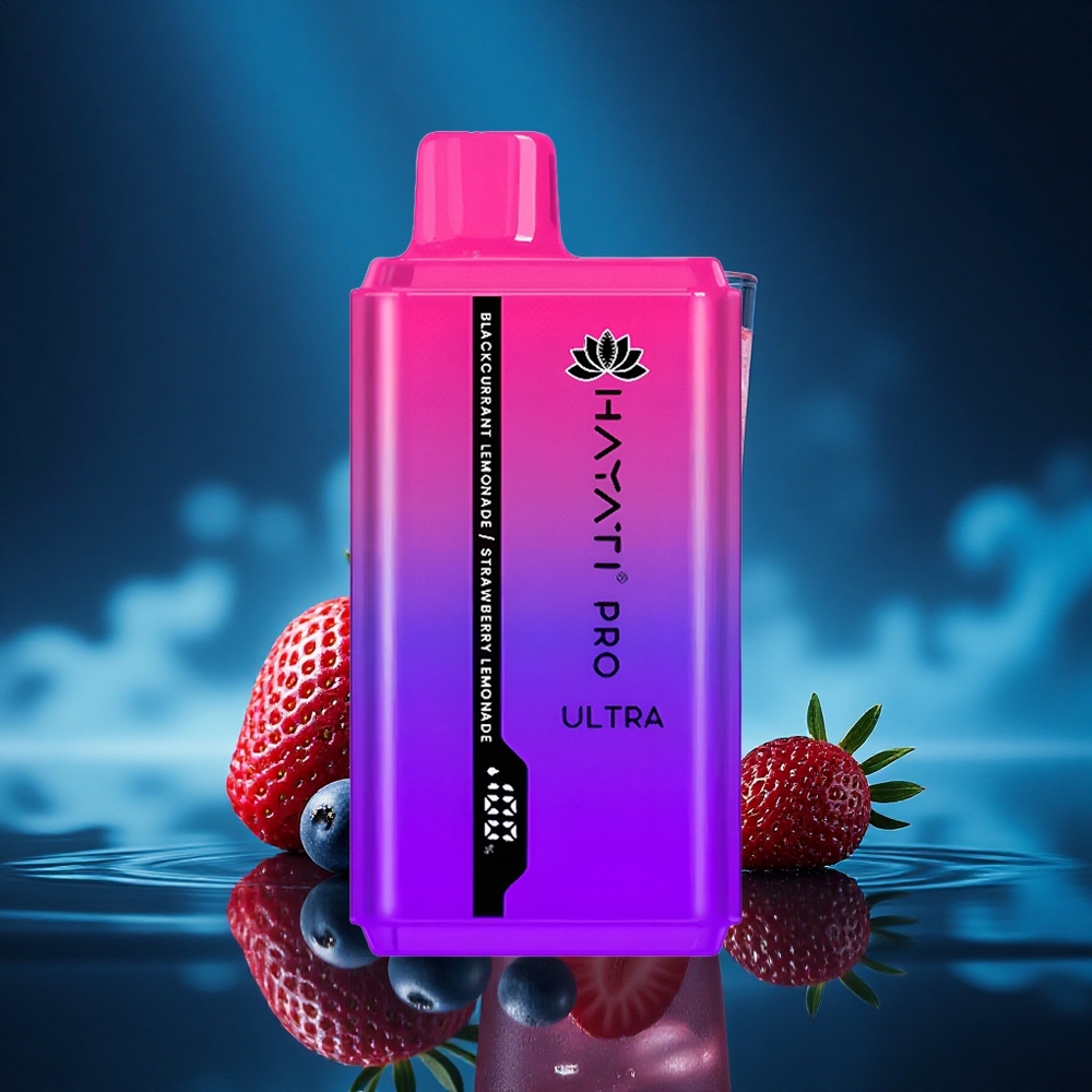 Hayati Pro Ultra 15000 Puffs Limonada de Grosella Negra y Fresa con 850mAh y 2% de Nicotina
