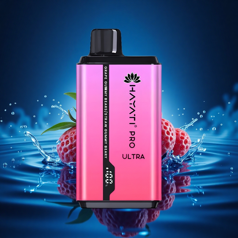 Hayati Pro Ultra 15000 Puffs Osito de Goma Uva Osito de Goma Fresa 850mAh 24ml