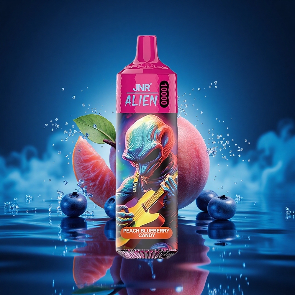 JNR Alien 10000 Dulce de Melocotón y Arándano con Batería 850mAh y Carga Rápida Tipo-C
