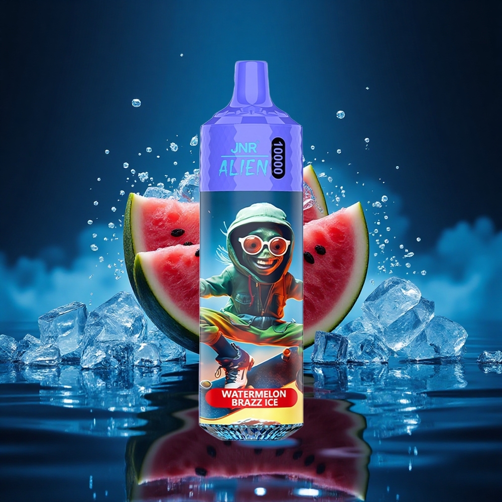 JNR Alien 10000 Sandía Brazz Hielo con LED RGB y Carga Rápida Tipo-C