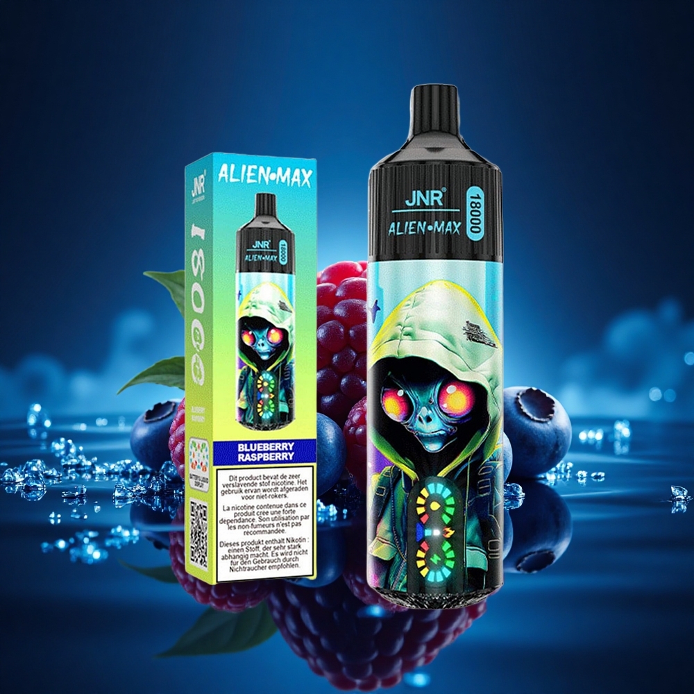 JNR Alien Max 18000 Arándano Frambuesa Doble Malla Carga Rápida