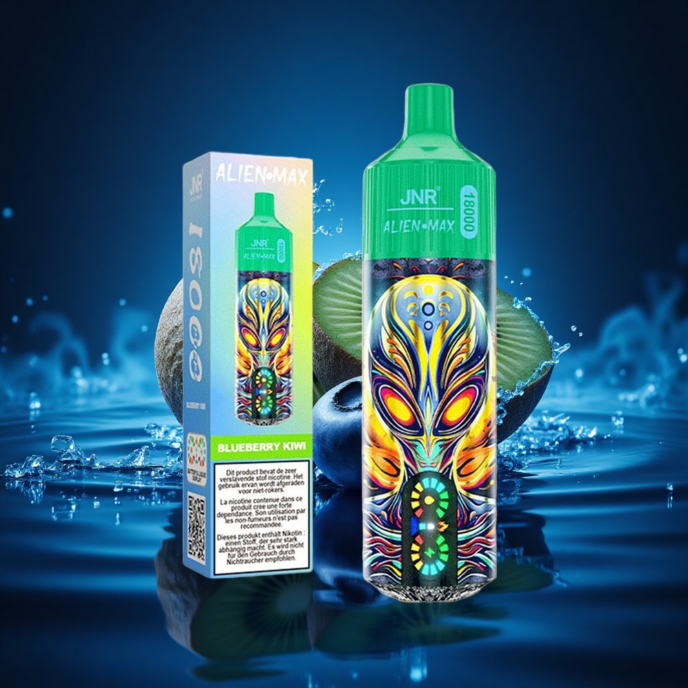 JNR Alien Max 18000 Arándano Kiwi Dual Mesh y Carga Rápida