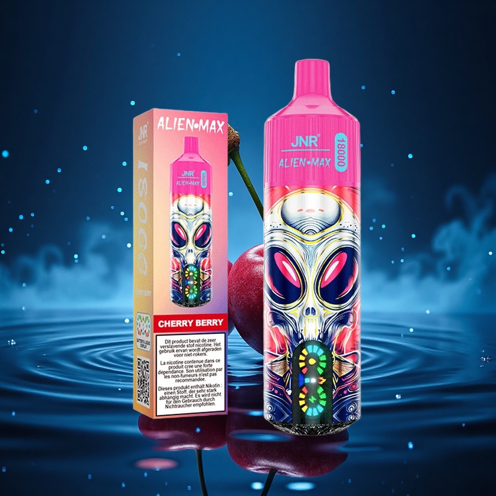 JNR Alien Max 18000 Cereza Baya Dual Malla Carga Rápida