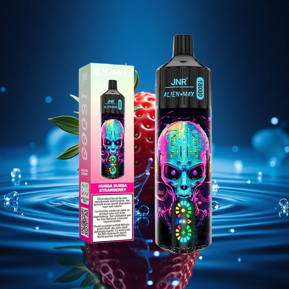 JNR Alien Max 18000 Chicle Burbuja Fresa LED Dual Tipo-C